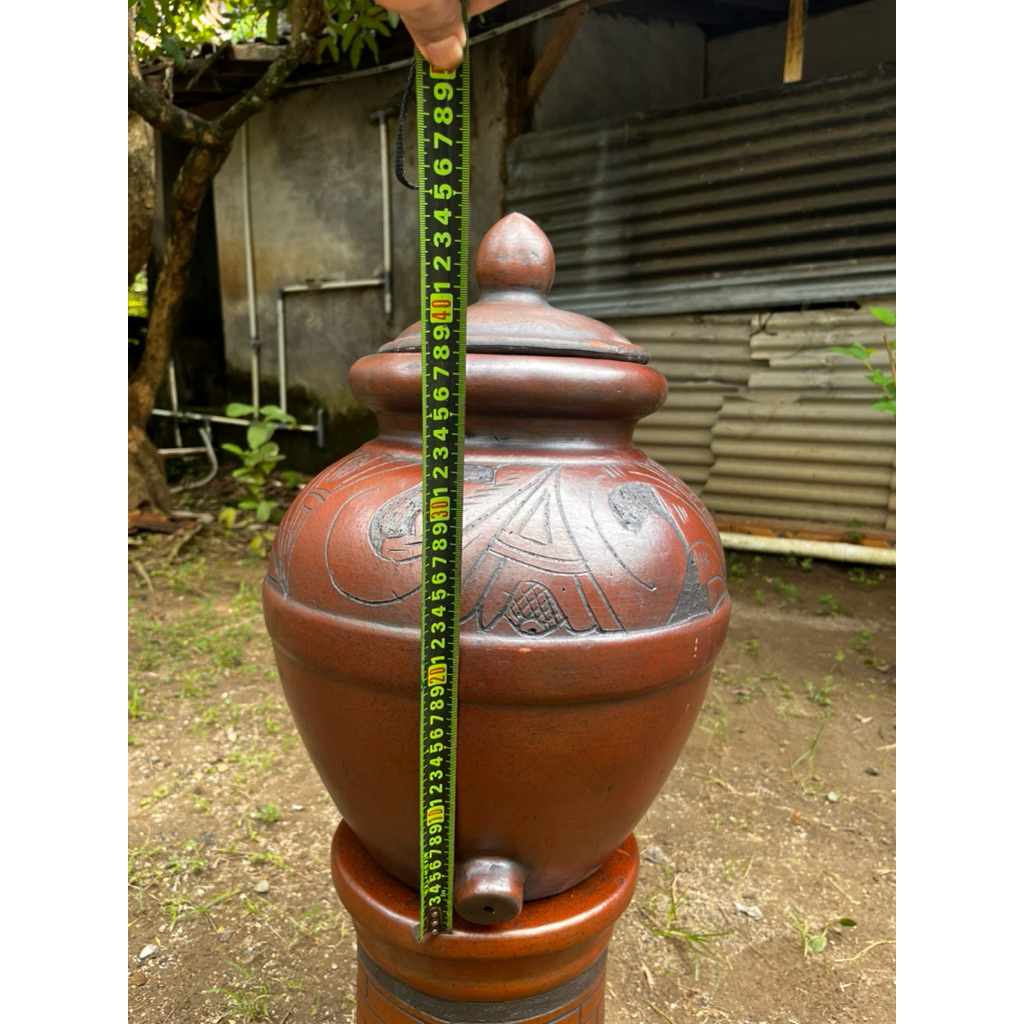 Gentong Padasan -+20-25L (Free Packing Kayu) Gentong Padasan Gerabah Tanah Liat
