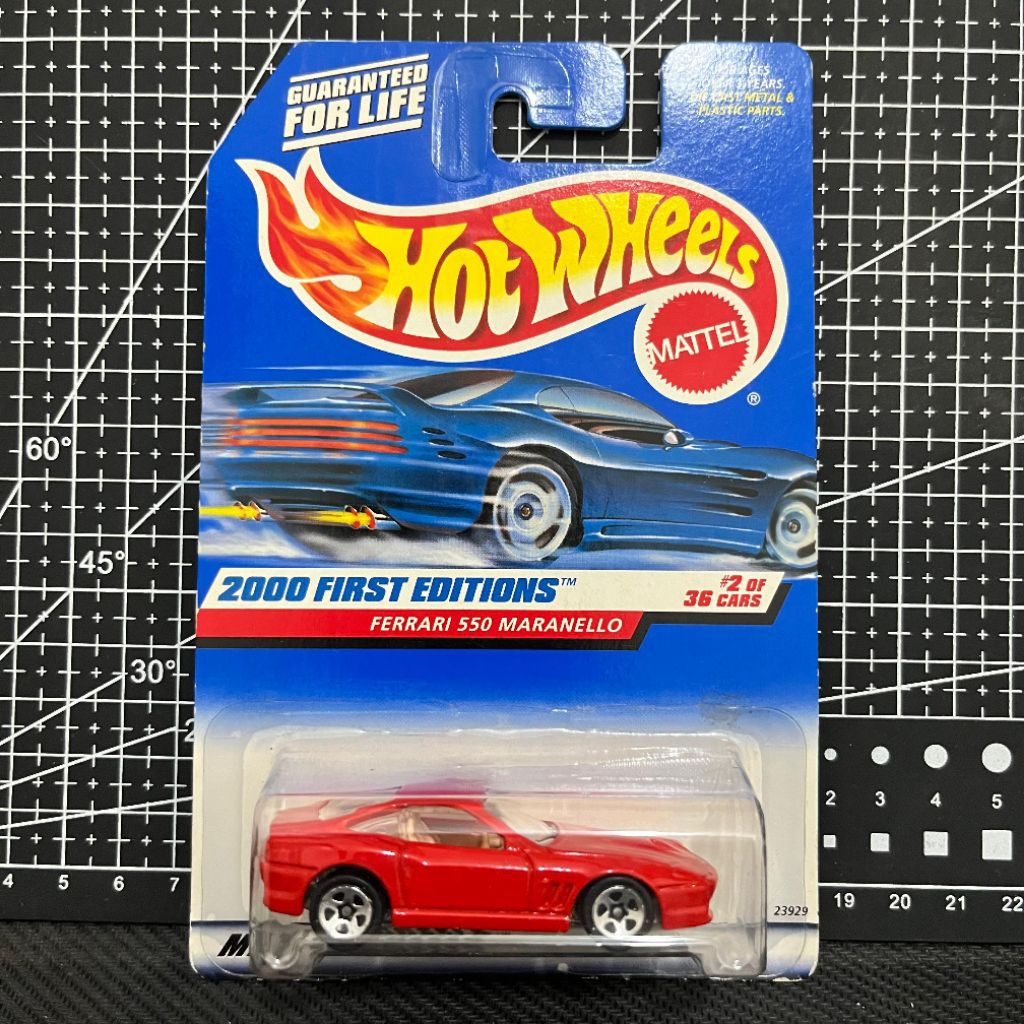 Hot Wheels Vintage Ferrari 550 Maranello Blue Card Rare