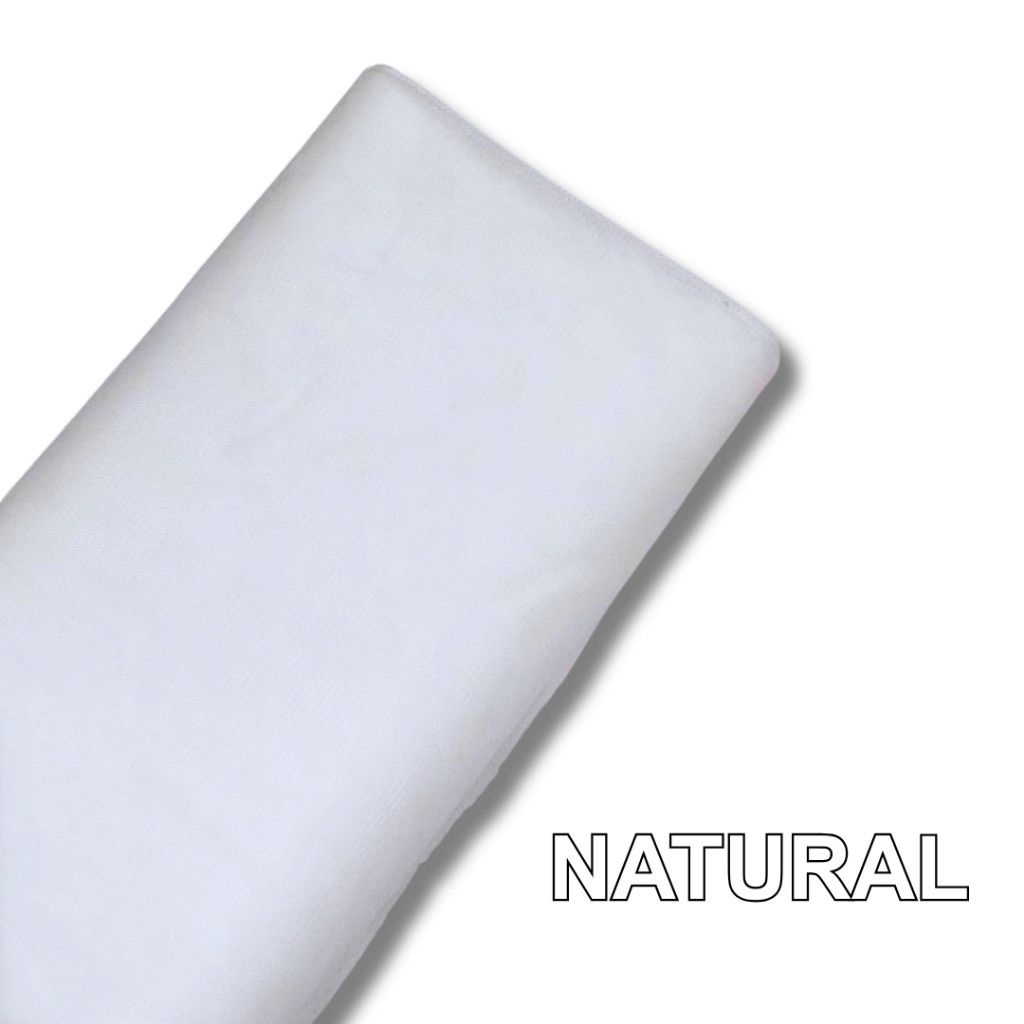 Kain Tile Polos Sovenir Hampers/Tulle Polos Murah Putih Per 0,5 meter/Tile Lembut Soft Tulle Pembung