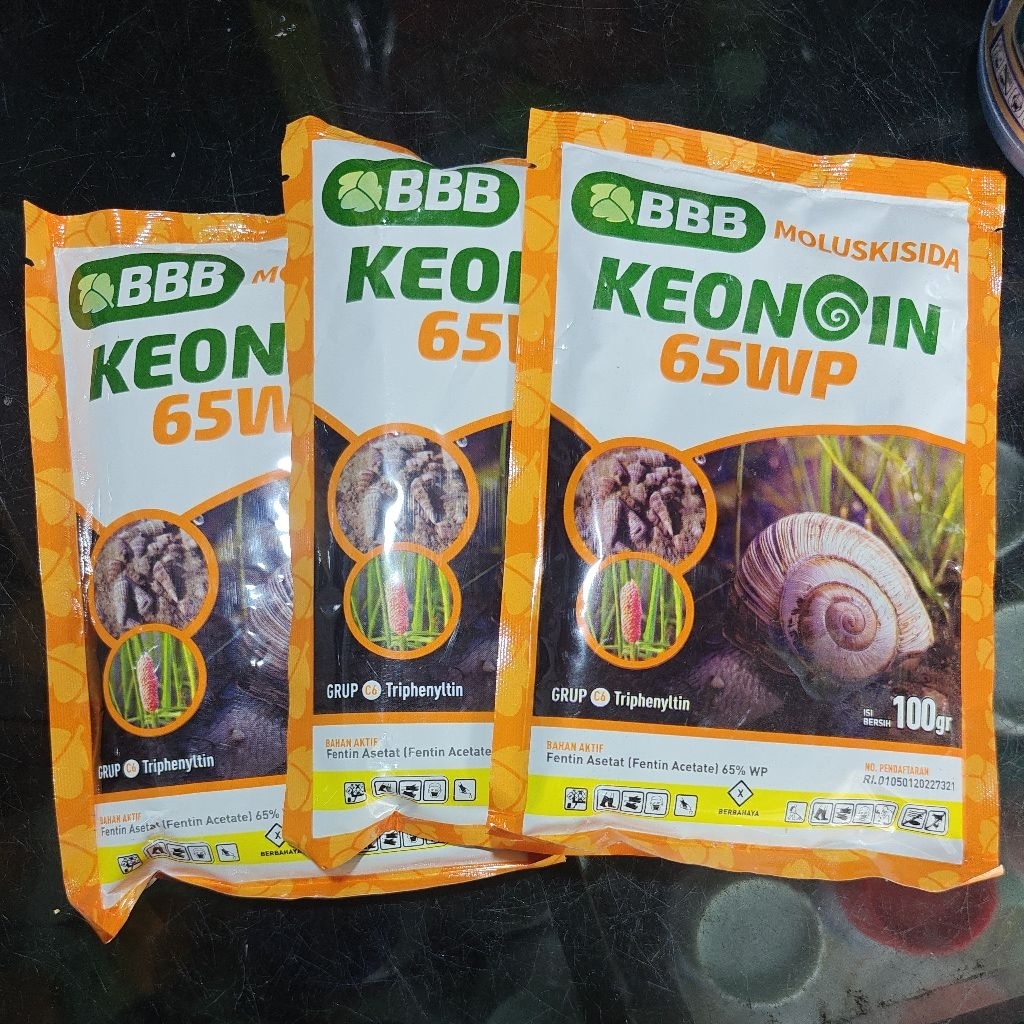 KEONGIN 65WP Moluskis 100 g - Obat Keong- Tutut Sawah - Siput - Bekicot.