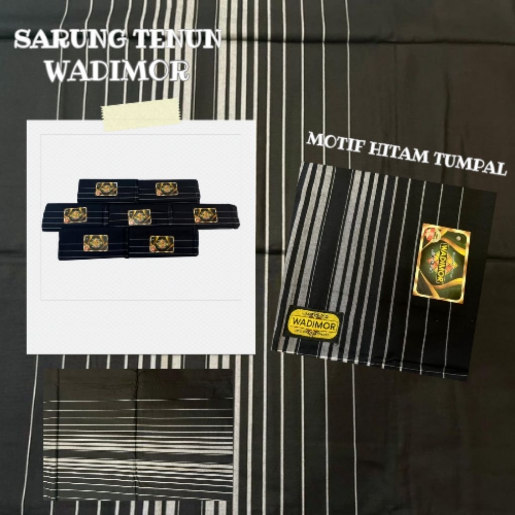 Sarung Wadimor Murah Motif Manik / 3 Dara / Minang / Delhi / Hitam / Horizon BISA COD