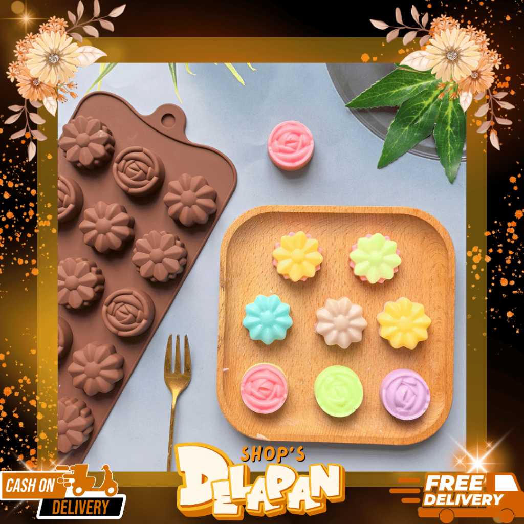DELAPANSHOP | Cetakan Love Silikon BPA Free Tahan Panas Coklat Pudding Agar-Agar Susu Es / cetakan p