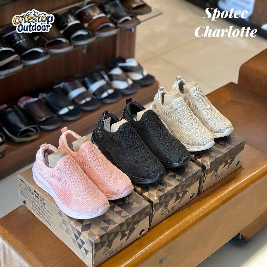 Spotec Charlotte Slip On Women Original - Sepatu Slip On Wanita Spotec Charlotte - Lifestyle Shoes S