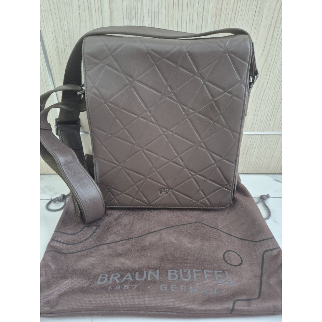 Braun Buffel Sling bag men Asli ORi