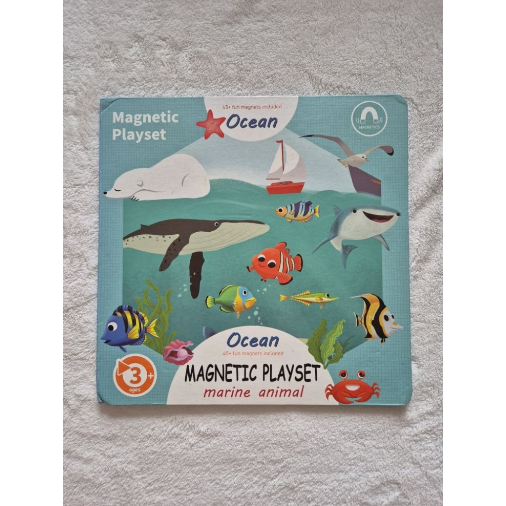 magnetic book play book buku magnet dinosaur laut sea life