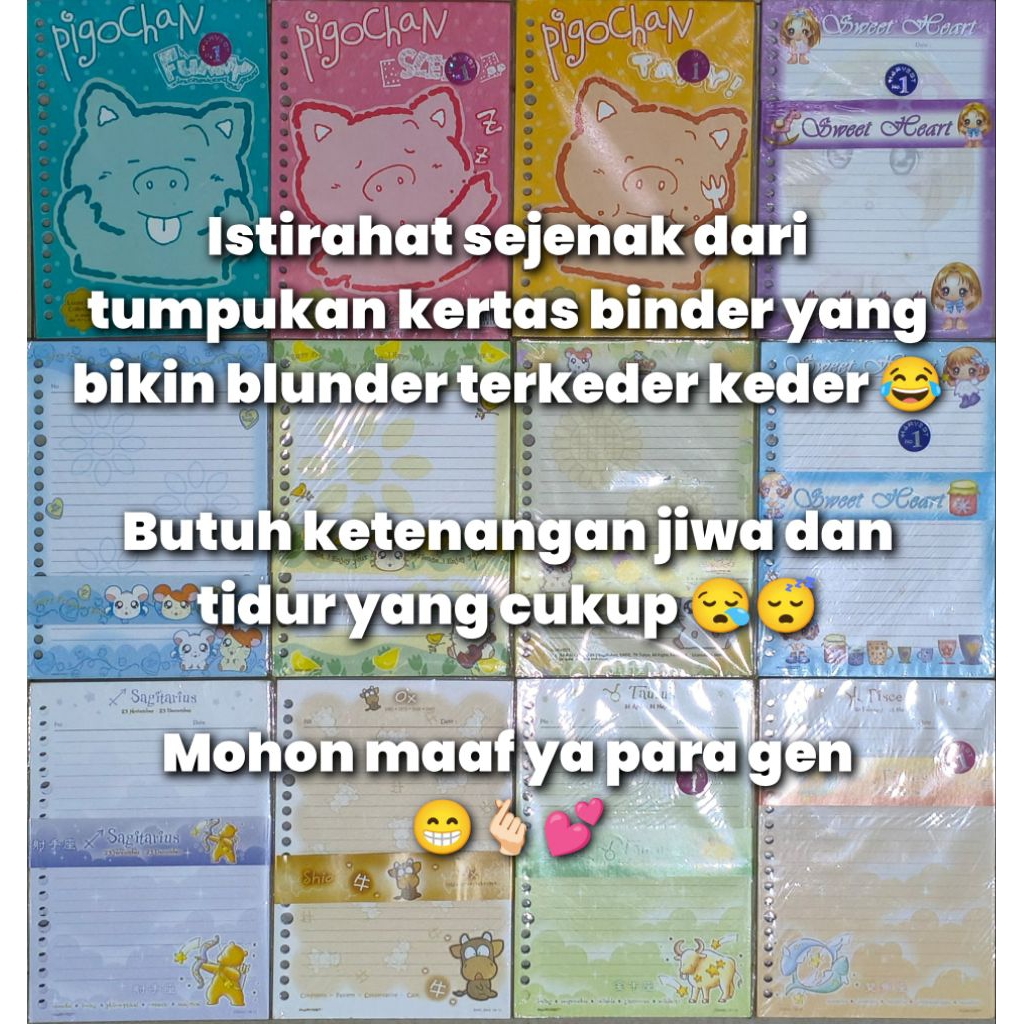 (Harga perlembar/ satuan) Kertas binder file A5 Harvest series lama/ Harvest jadul