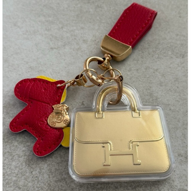 Ganci tas emas asli 24K 2 sisi sertif asli Cina