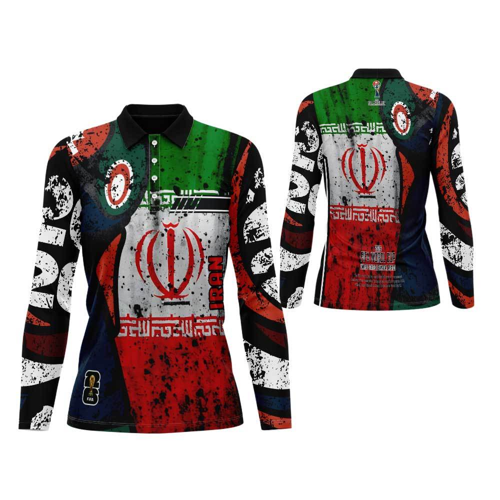 Jersey Pildun 2026 | Kaos Polo Wanita Lengan Panjang | Jersey Sepak Bola Piala Dunia 2026 Fullprint