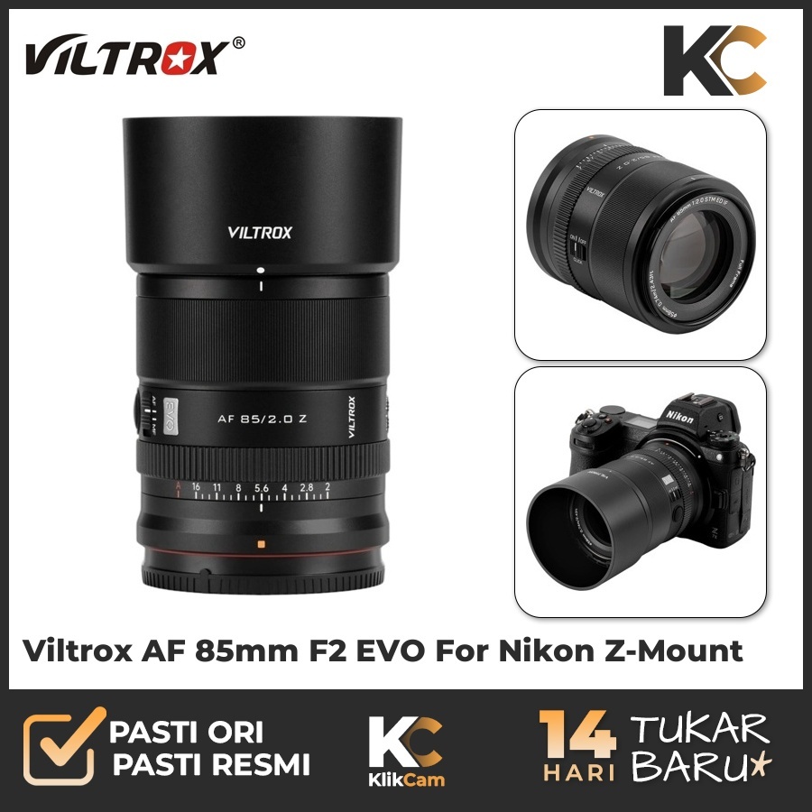 Viltrox AF 85mm f2 EVO for Nikon Z FullFrame Lens Viltrox AF 85 mm f/2 Garansi Resmi