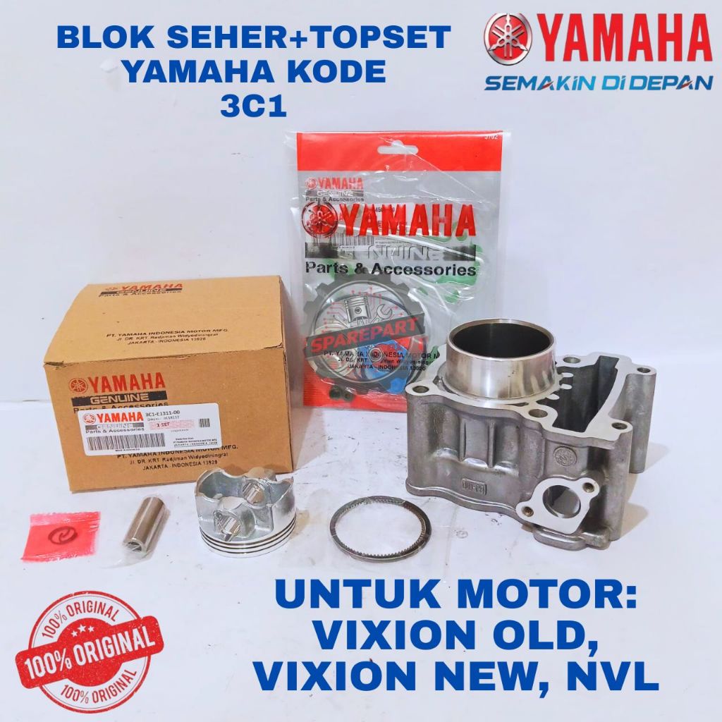 BLOK SEHER[+TOPSET] ORIGINAL YAMAHA KODE 3CI VIXION, BLOK SEHER VIXION OLD, BLOK SEHER VIXION NEW, B