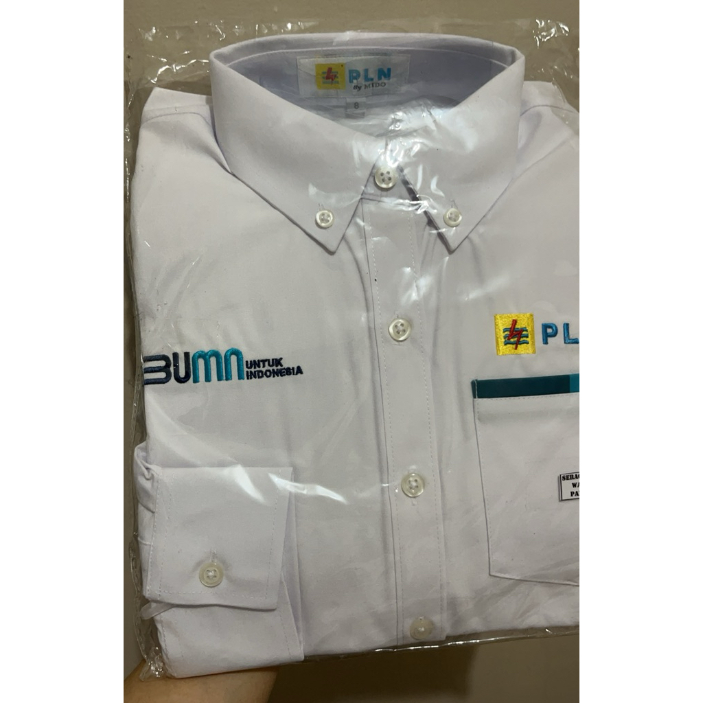 seragam senin PLN BUMN Wanita putih MIDO original