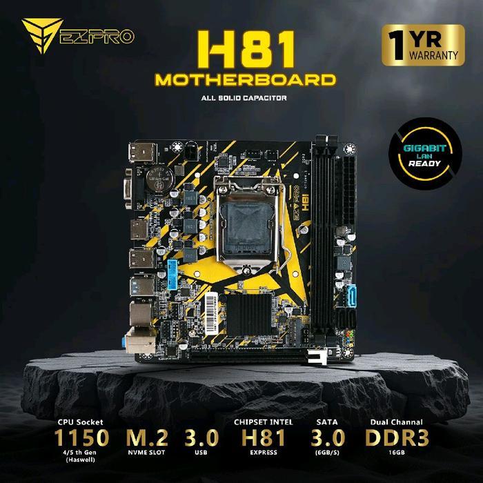 Motherboard Mobo Mainboard H81 EZPRO Socket LGA 1150 NVME USB 3.0