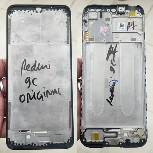 Tatakan LCD Fullset Xiaomi Redmi 9c Original Copotan Tatakan LCD Xiaomi Redmi 9c M2006C3MG Tulang LC