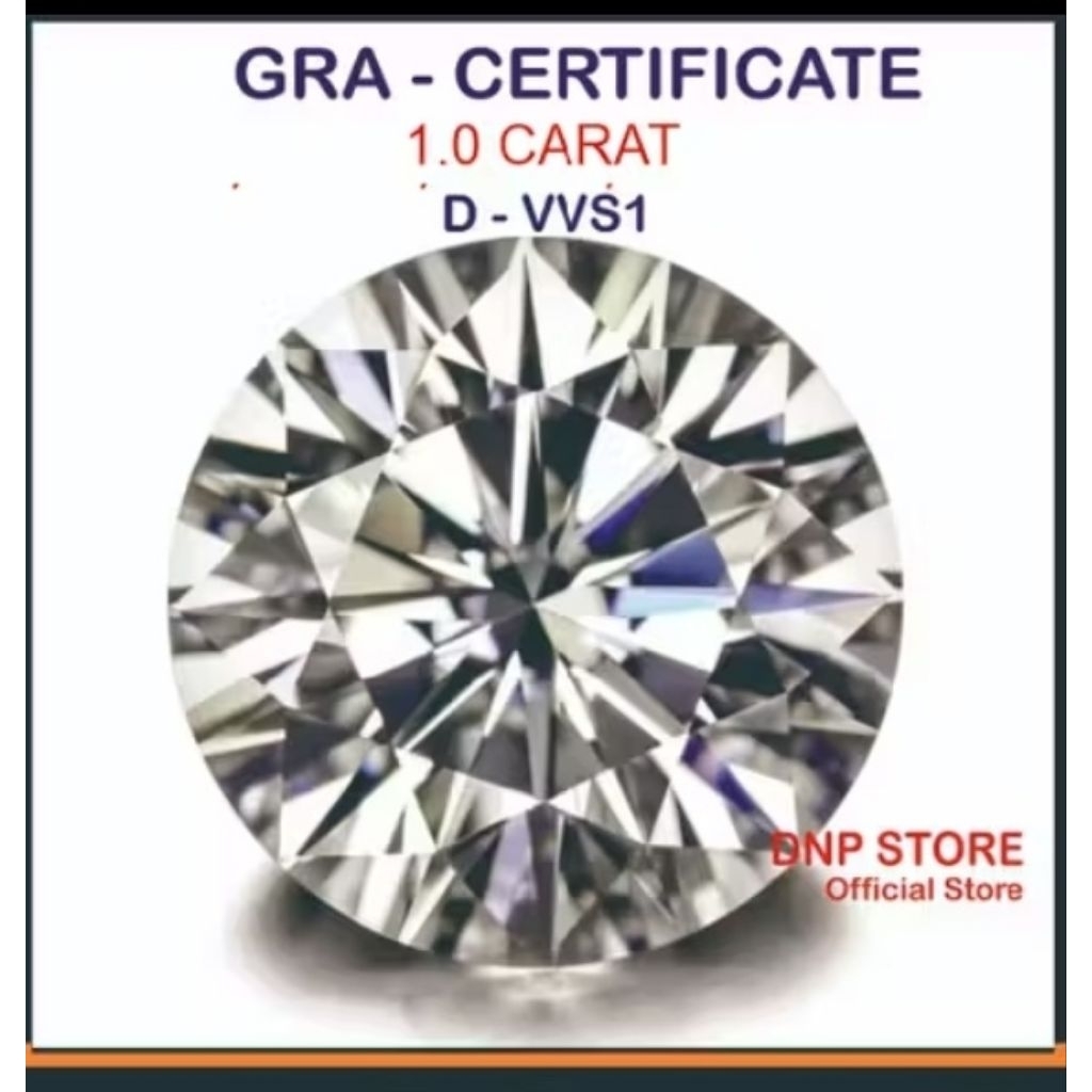 BERLIAN MOISANITE DIAMOND 0.5 - 1 CARAT GRA - SERTIFIKAT