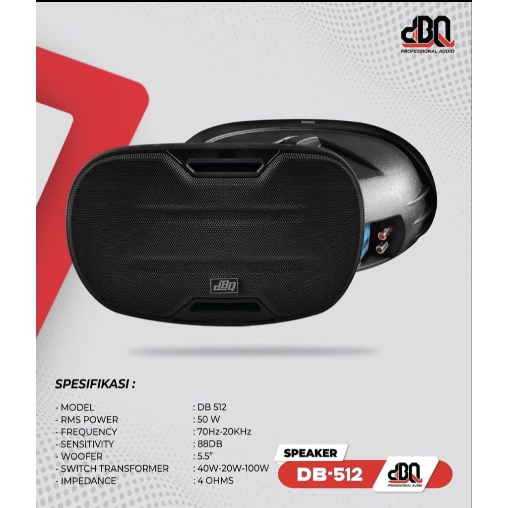 Speaker DB 512 DBQ / Speaker Dinding / Speaker Dbq Tempel / 2PCS