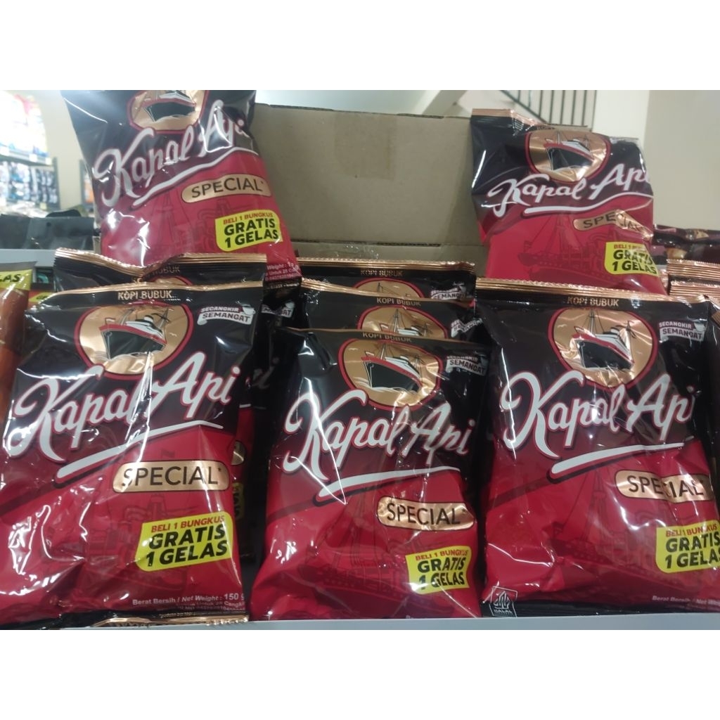 KOPI KAPAL API SPECIAL 150 gram + 1 gelas