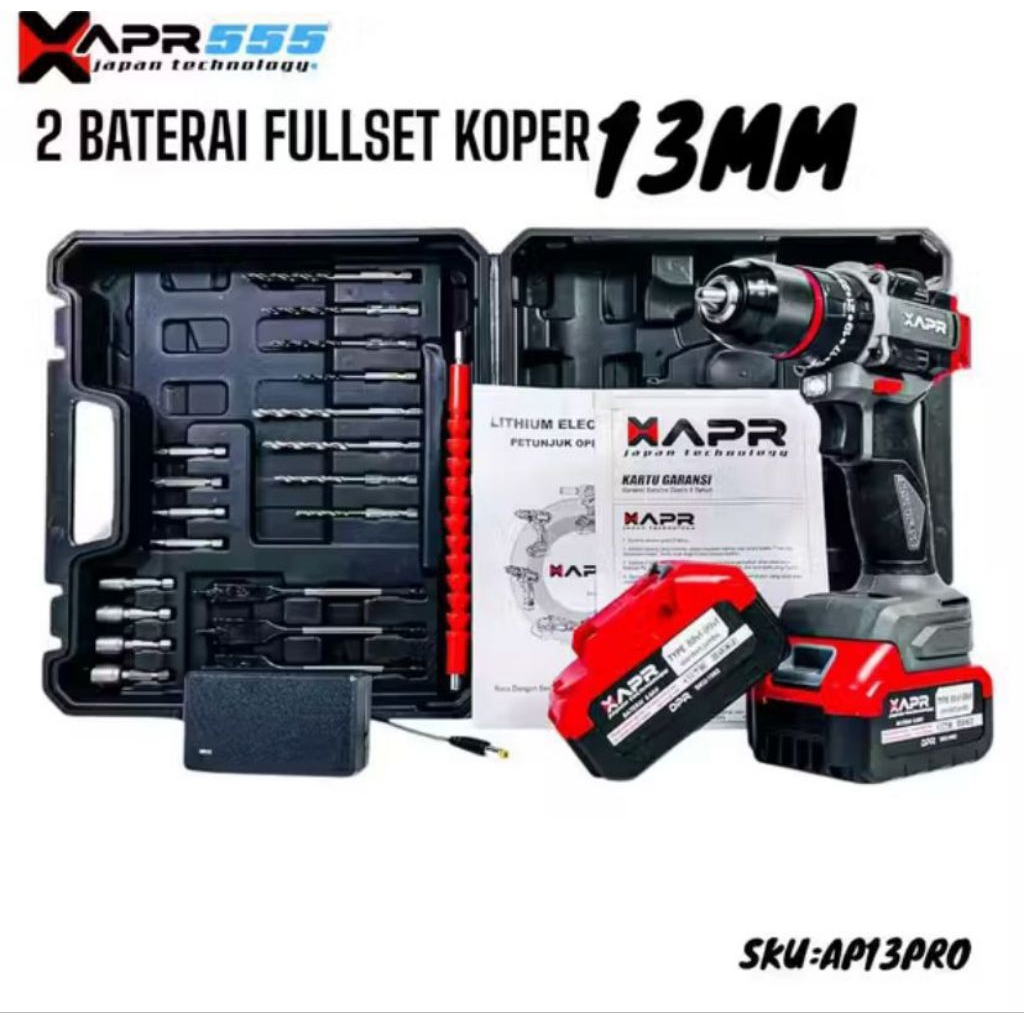 CANGGIH APR AP13 PRO CORDLESS DRILL 88V MESIN BOR BATERAI APR AP13PRO