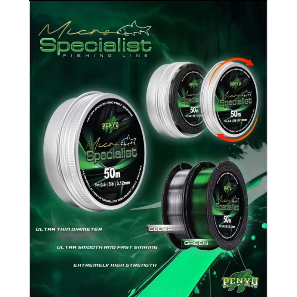 (B) Penyu - Senar Penyu Micro Specialist 50M-Senar Pancing