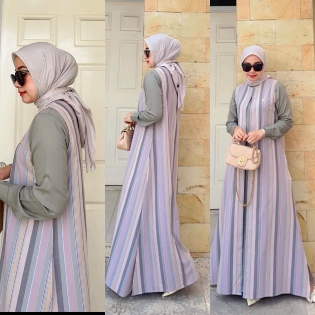 DRESS SET INNER OUTER DIMARA KATUN TRISET ORIGINAL DIMARA TERBARU GAMIS KATUN TRISET INNER KATUN TOY