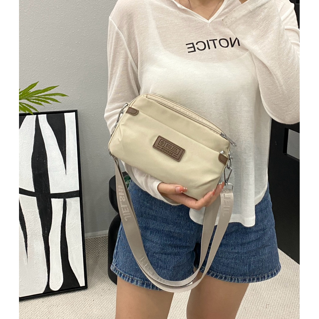 Jielshi Tas Selempamg- Sling Bag Model Baru 9037 Korea Style Bahan Parasut Premium Anti Air Ringan&T