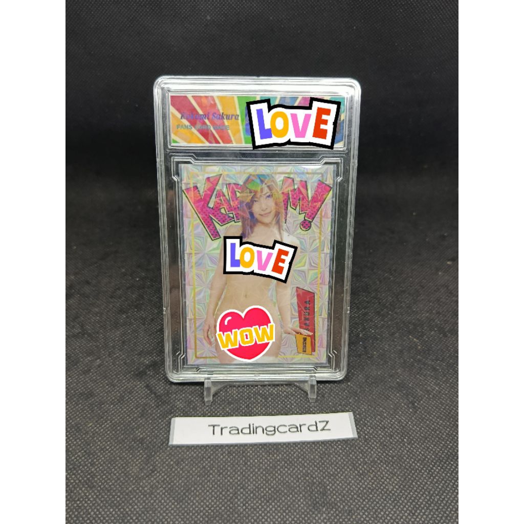 Trading card 2025 fans made card Holo Craked Ice Kaboom Sakura Ko komi #NNO (Slab Label + sleeve Hol