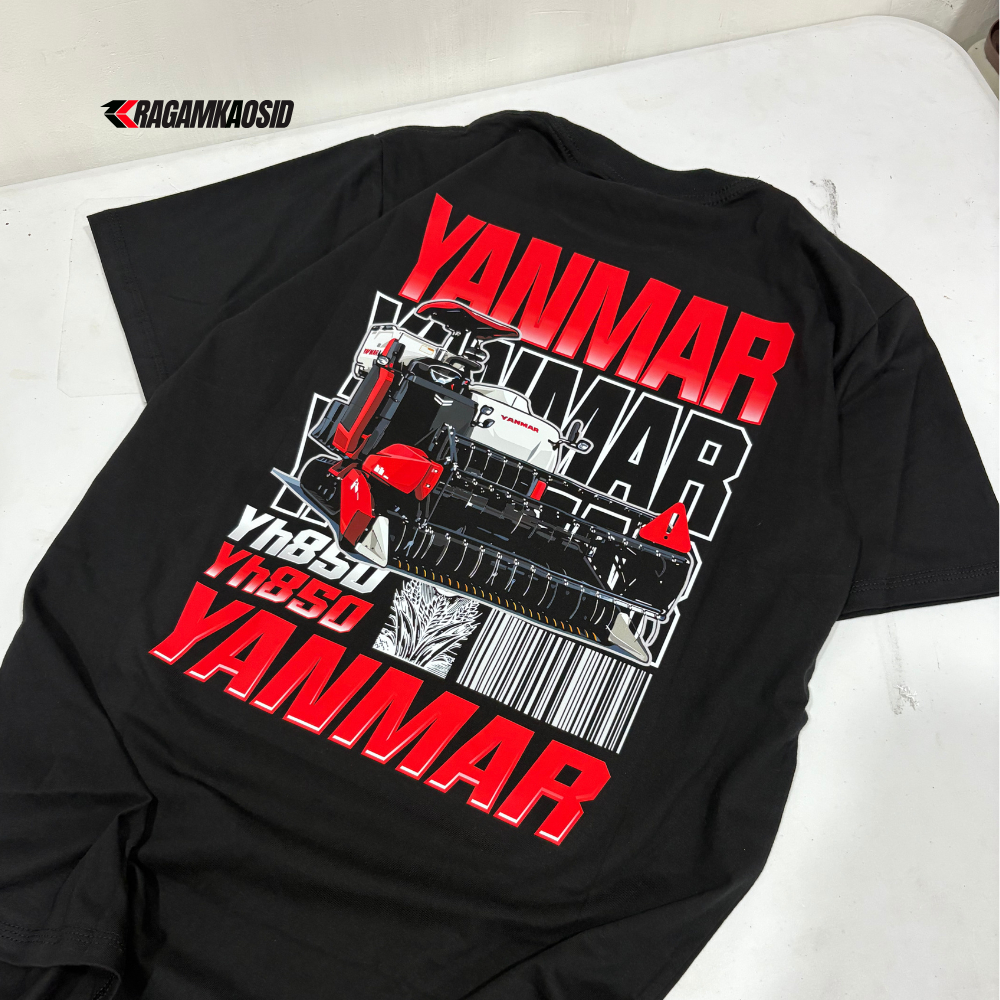 Kaos Combine Harvester YANMAR Semua Model , Kaos Mesin Panen Padi , Kaos Kerja Premium