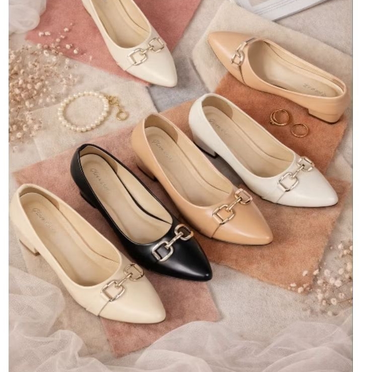 Glovashoes Laura Sepatu Sandal Wanita pantofel heels rendah 3cm | Sepatu kerja wanita hak tahu 3cm