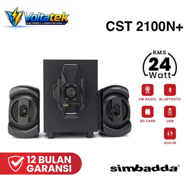 Speaker SIMBADDA CST 2100N+ Bluetooth 2.1 Multimedia USB Active Bass Subwoofer Desktop Wireless Spik