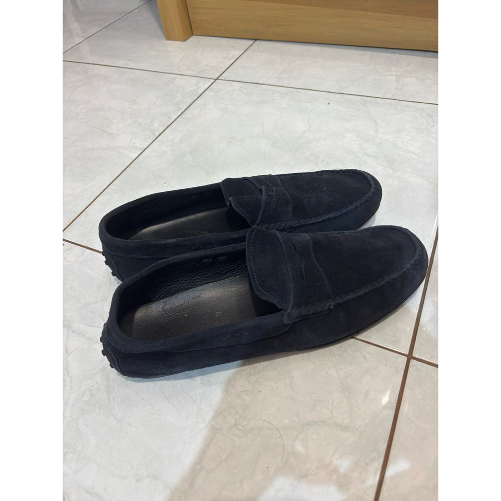 Sepatu loafer Tods navy blue