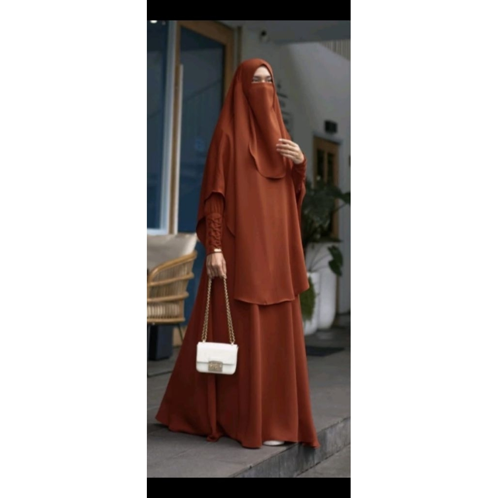 preloved khimar atau gamis syari branded (ada shopee video)