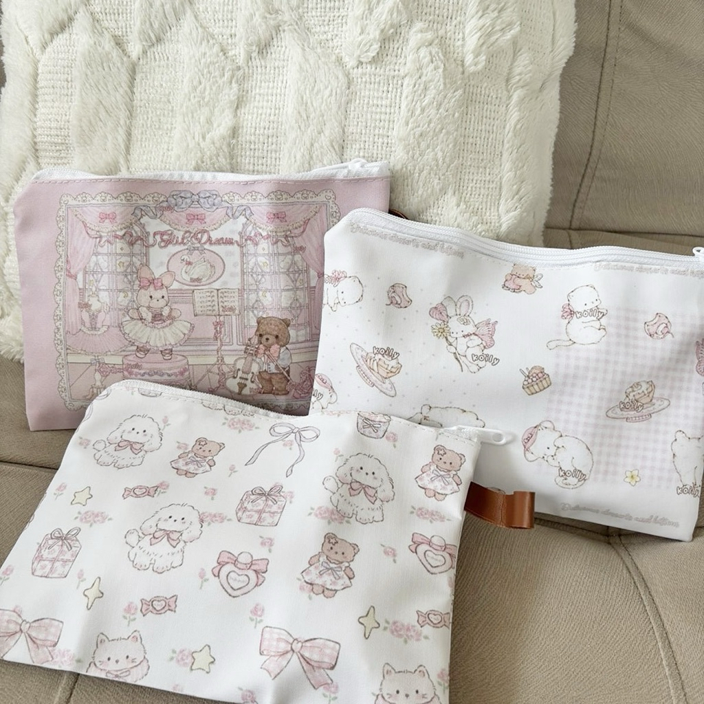 Mocorie - Ouefcie Coquette Pouch / Coquette Pouch Kulit Serbaguna / Coquette Pencil Case / Pouch Mak