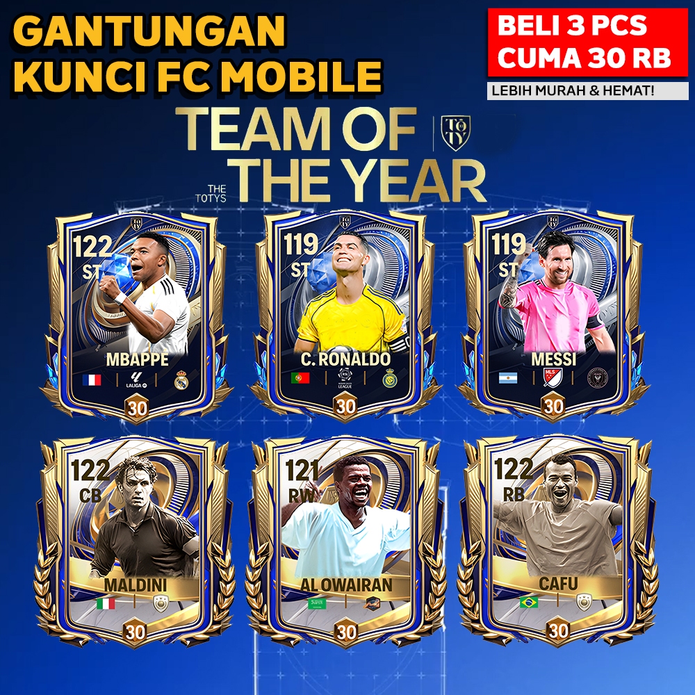 [PROMO] Gantungan Kunci Pemain Bola Gantungan Kunci FC Mobile TOTY Ganci Keychain Akrilik Aksesoris