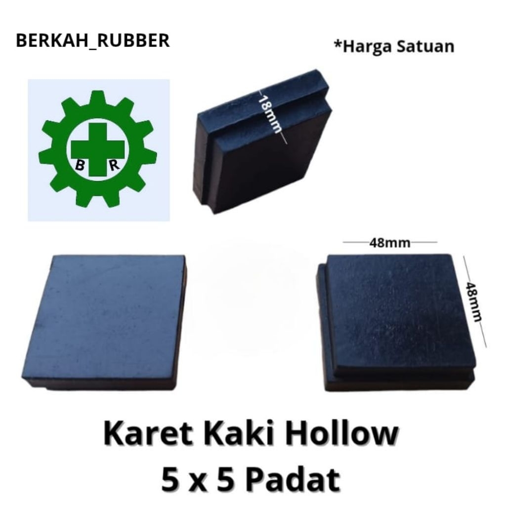 KARET KAKI MEJA KURSI RAK BESI HOLLOW 5X5 PADAT HOLLOW