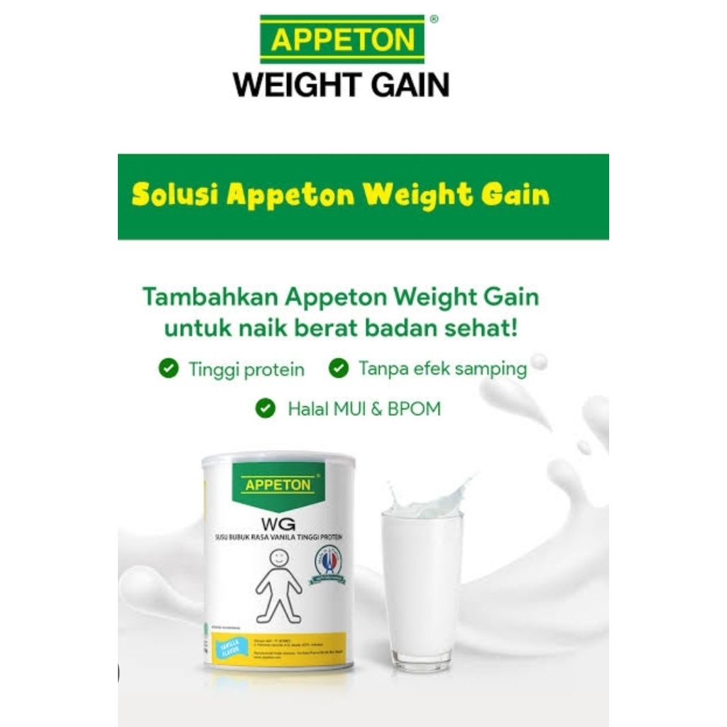 Appeton Wg vanila dan coklat