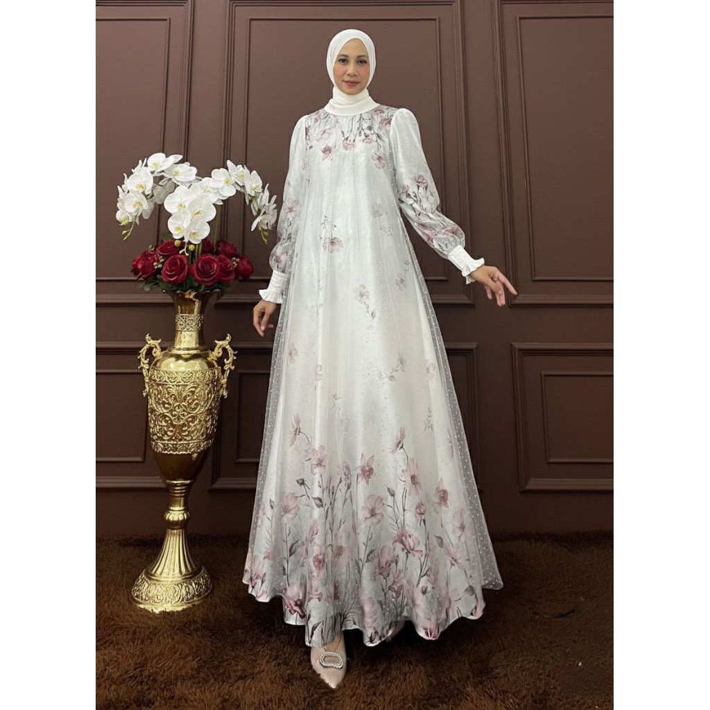 Alicia Dress By Jemia Tule Printing