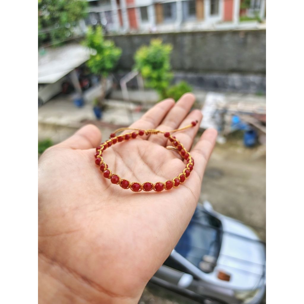 Gelang kekinian tali macrame | gelang korea tali rajut