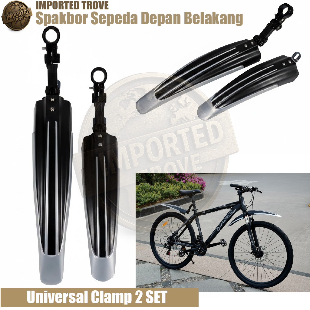 Spakbor Sepeda MTB, Mudguard Sepeda Universal, Fender Sepeda Depan Belakang, Aksesoris Sepeda Gunung