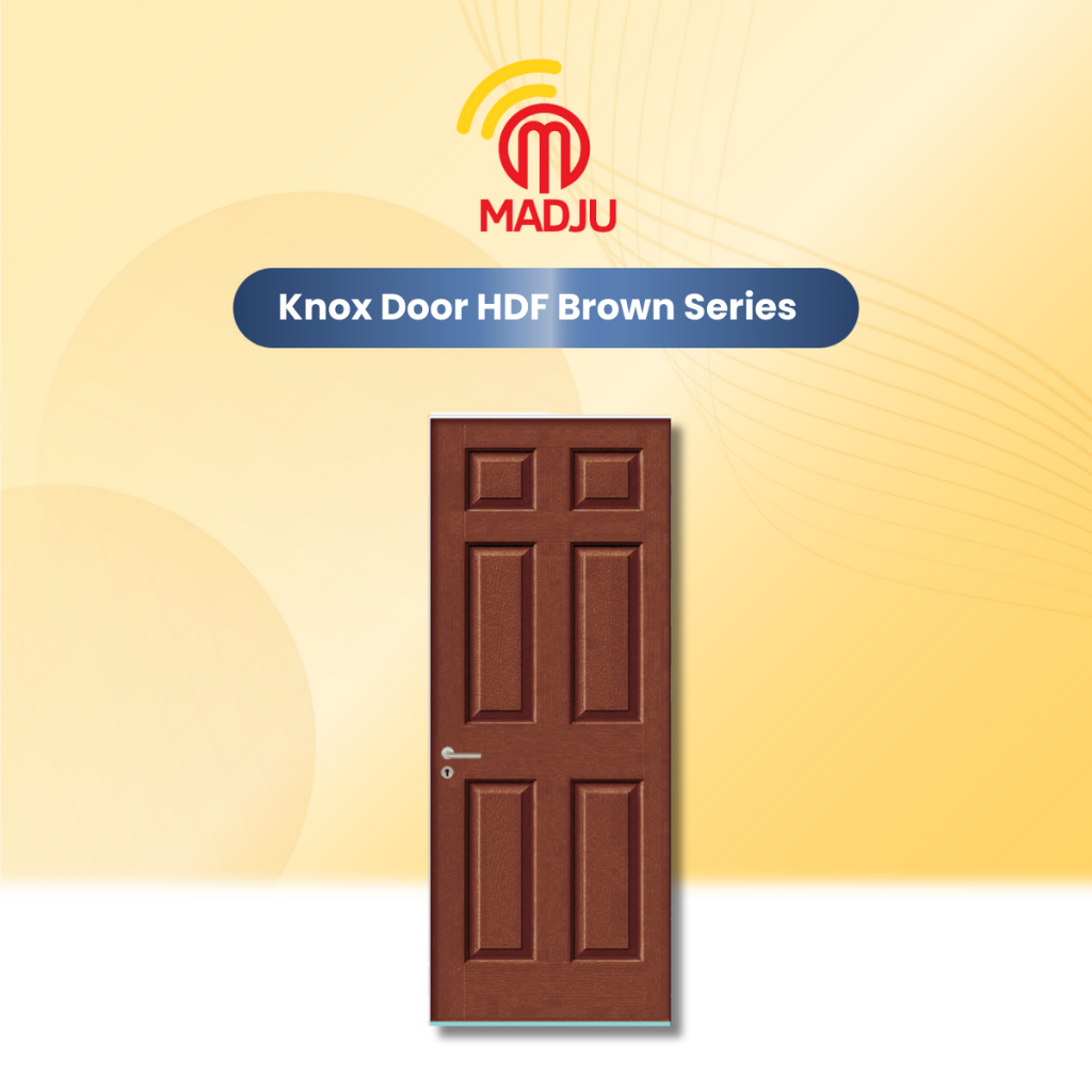 KNOX DOOR - Pintu Utama HDF Series Brown Semi Duco Brown 36 x 820 x 2100mm