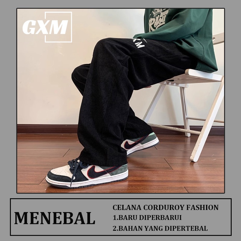 celana panjang corduroy pria celana corduroy pria celana korean style celana longgar pria  Celana co