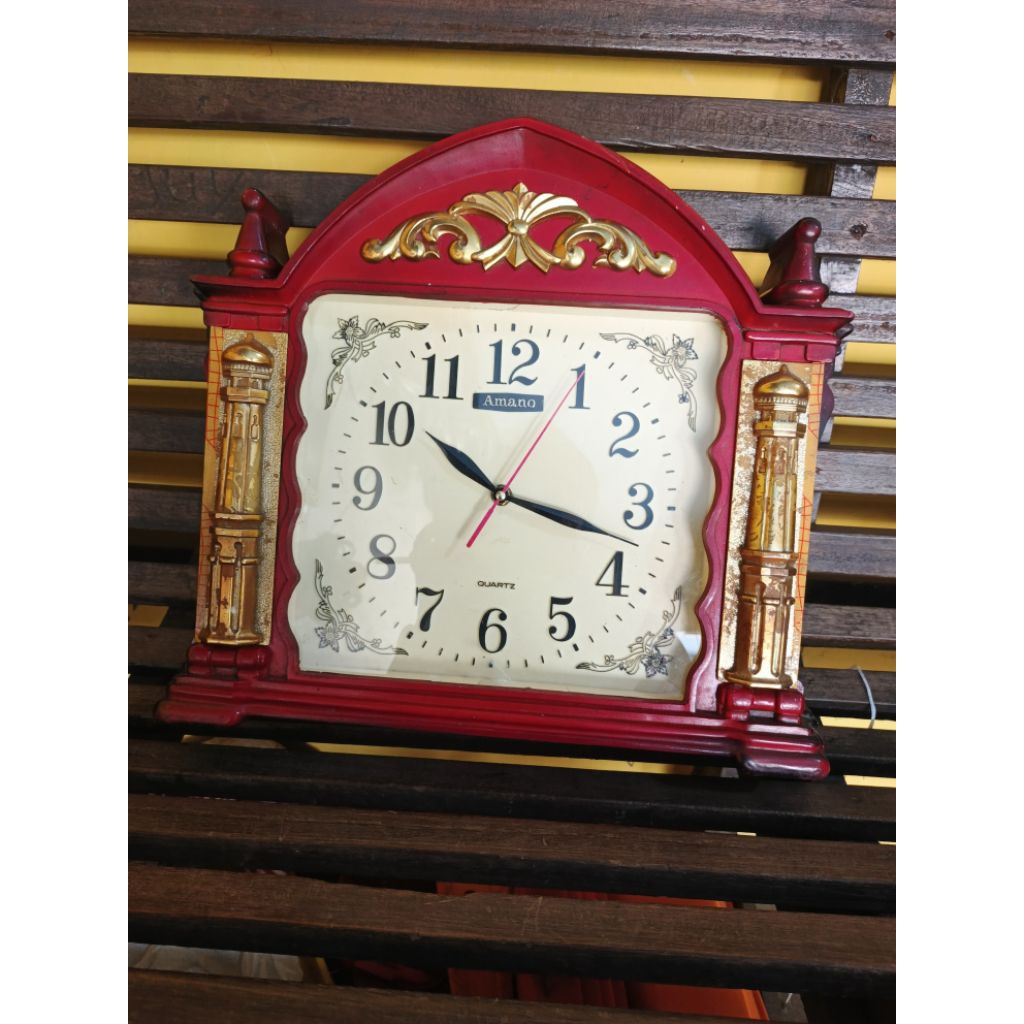 jam dinding jadul model kubah mesjid normal layak merk amano