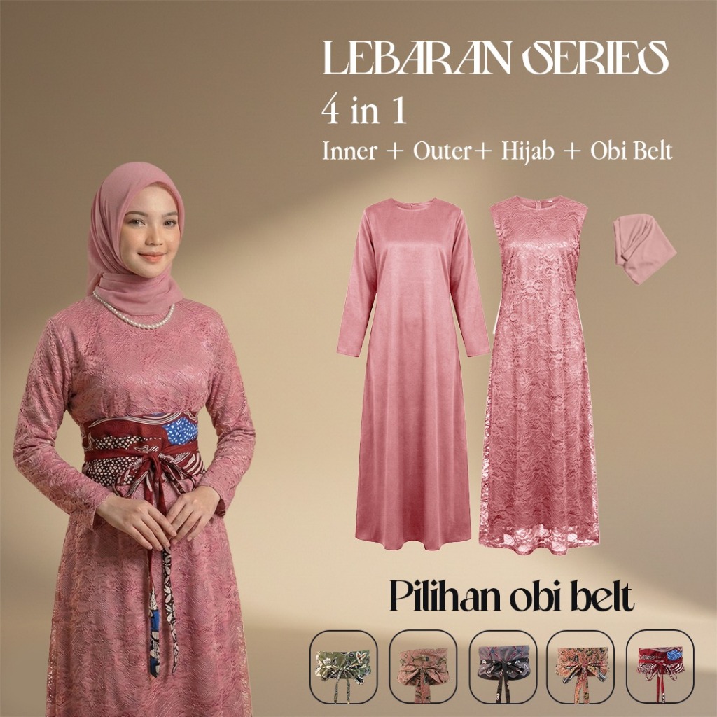 Outfit Lebaran / Outfit Kondangan - Outfit Kekinian Brukat Premium - Amani Set BATIK BENANG RATU