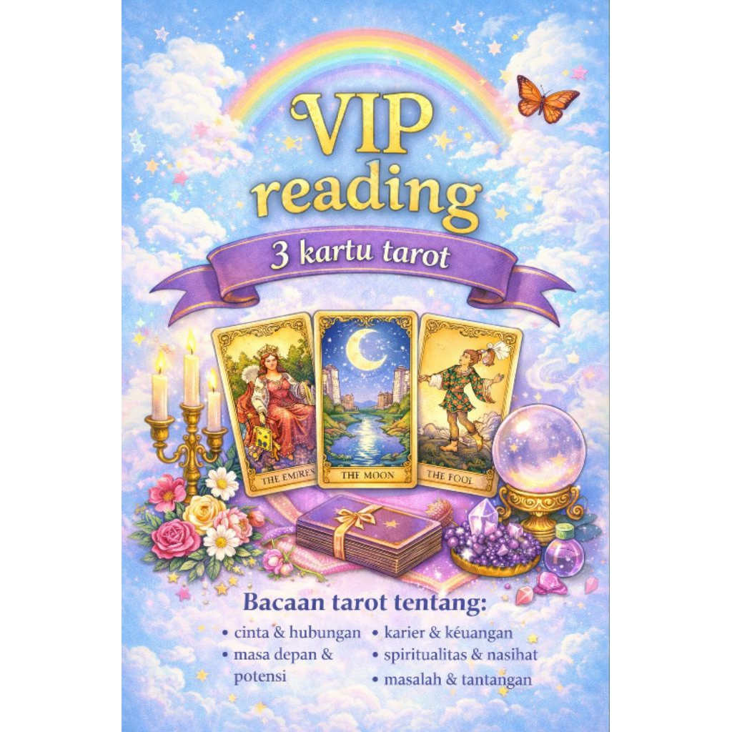 Reading Tarot Personal & Refleksi Diri 3 kartu (tanpa antri)