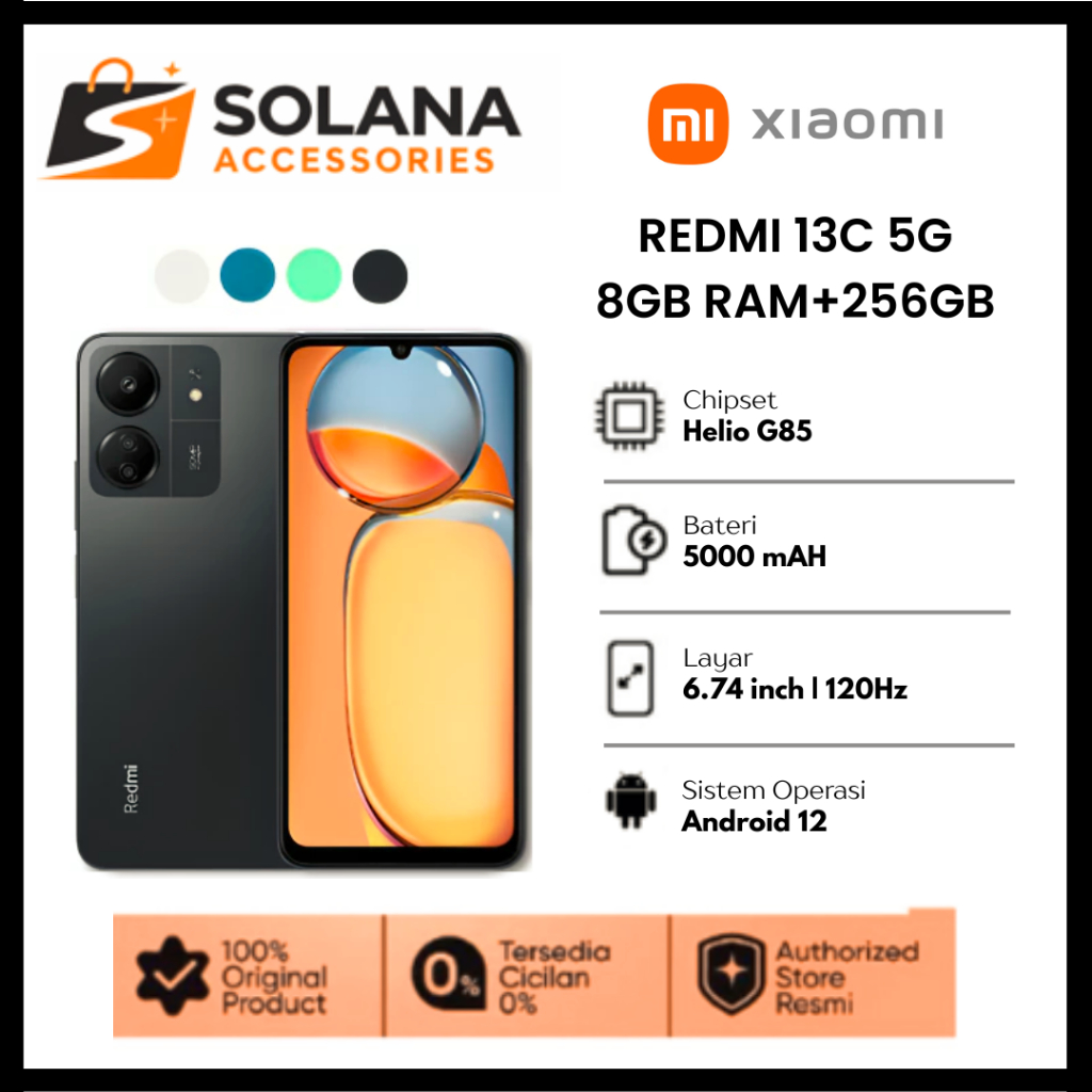 (ASLI & BARU) Redmi 13C Pro 8GB+256GB 5G Smartphone / Layar 6,74’’ 90Hz Mulus / Kamera Triple AI 50M