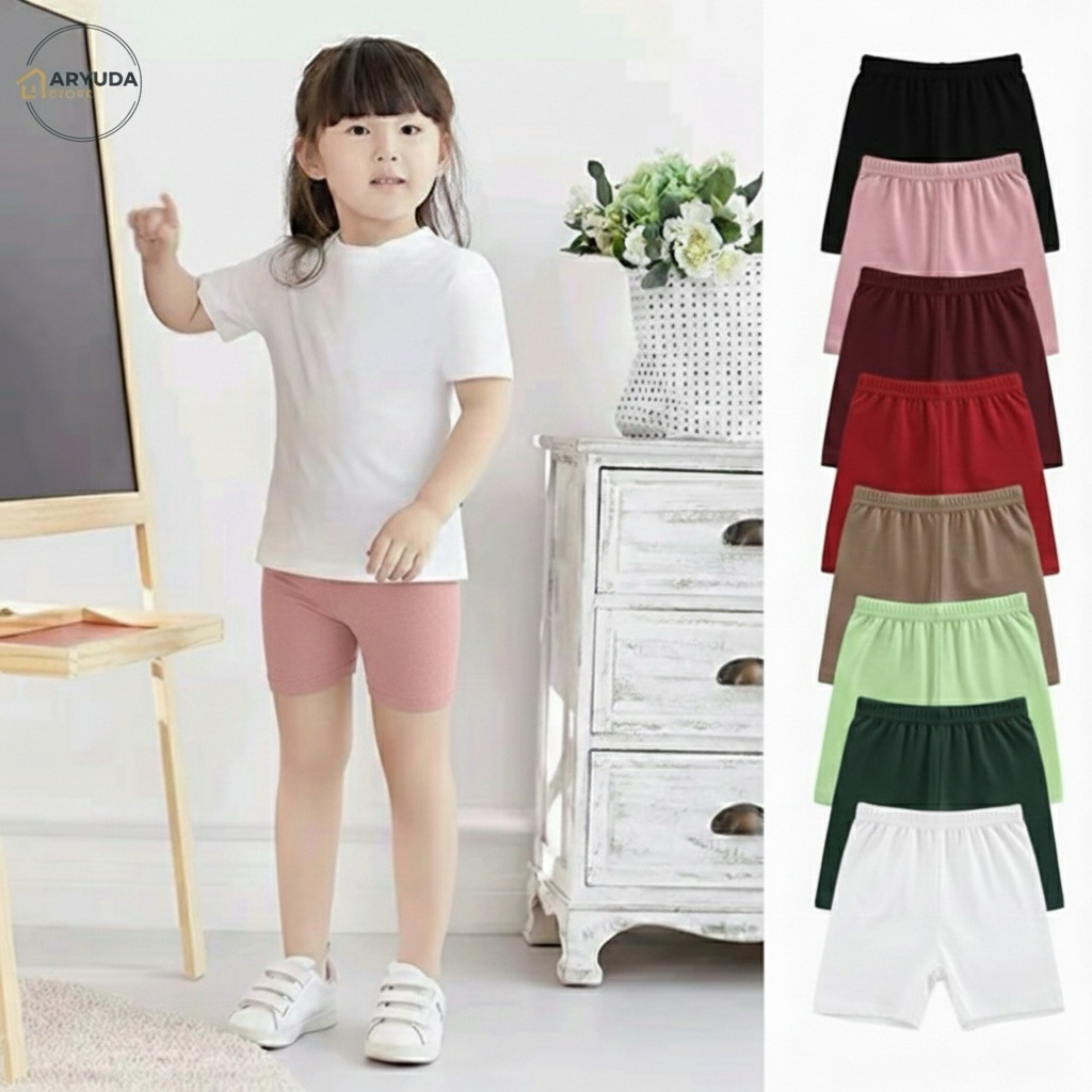 Paket Murah 3 PCS Shot Anak Spandek Premium Tebal Elastis TK/SD/SMP