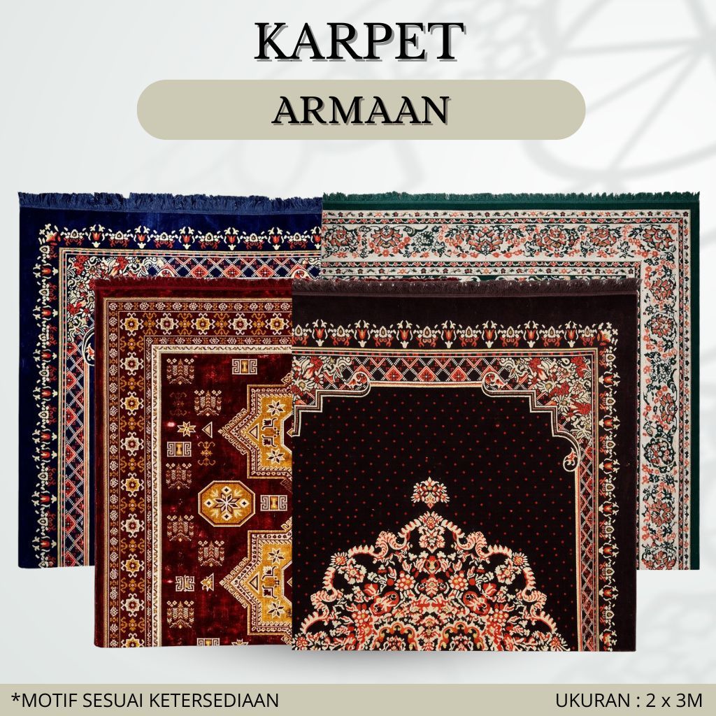 KARPET PERMADANI TURKI 200 X 300CM ARMAAN - KARPET LANTAI PERMADANI MOTIF ELEGAN
