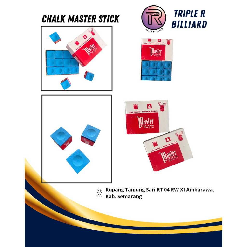 Chalk Master - Kapur Master Billiard - Blue Chalk Billiard