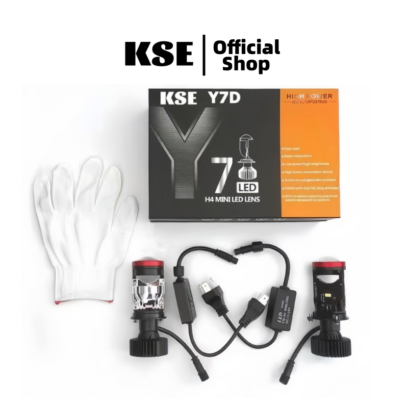 KSE Y7D Mini Projie Y7D Super Bright 45W H4 LED Lampu Mini PJECTOR PROJIE