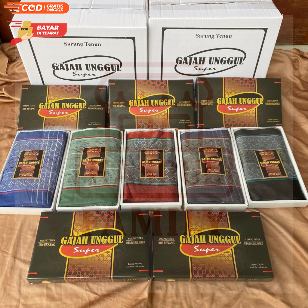 SARUNG GAJAH UNGGUL DEWASA 7000 BENANG UNTUK DEWASA sarung gajah unggul tenun Doby 7000 benang / sar