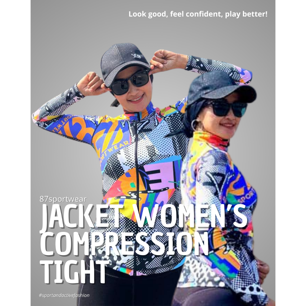 New 87SportWear Atasan Jaket ketat Pakaian Olahraga Aerobic/Zumba/Senam/Gym
