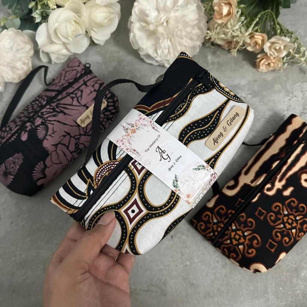 Souvenir Pernikahan Dompet Batik Pouch | Souvenir Nikah Batik Elegan Murah Souvenir Dompet Batik Pou